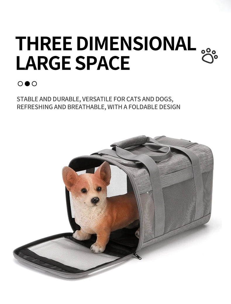 Pet Carrier Soft Travel Bag for Cats And Dogs Breathable Honeycomb Board Detachable Veterinary Cat Car Bag Support Board