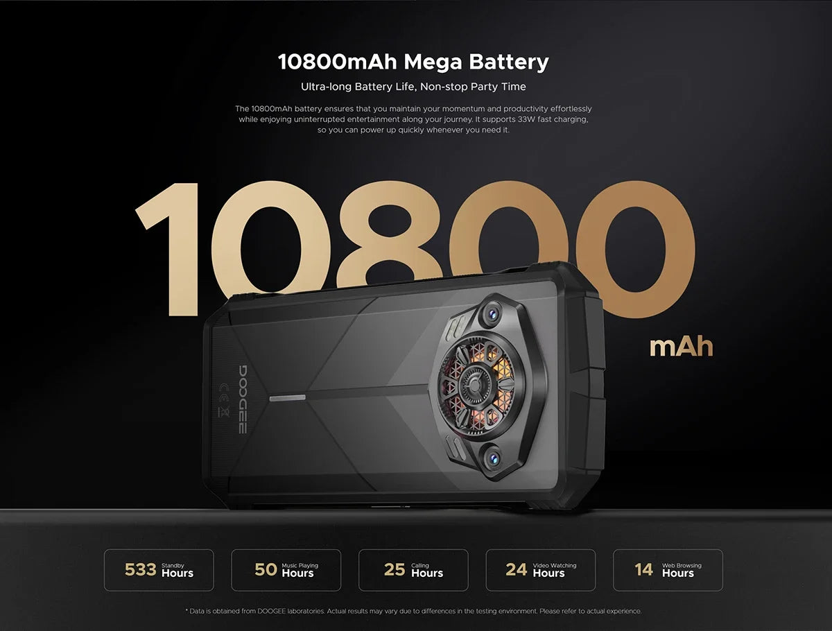 Global version DOOGEE S Punk Rugged Smartphone Android 14 6.58" FHD+90Hz IPS Screen 16GB(6+10)+ 256GB 10800mAh 50MP Mobile Phone