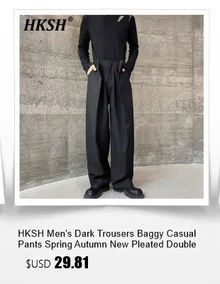 HKSH Summer Men's Workwear Shorts Trendy Brand Ins High Street Loose Outerwear Knee-length Pants Trendy Straight Pockets HK0673