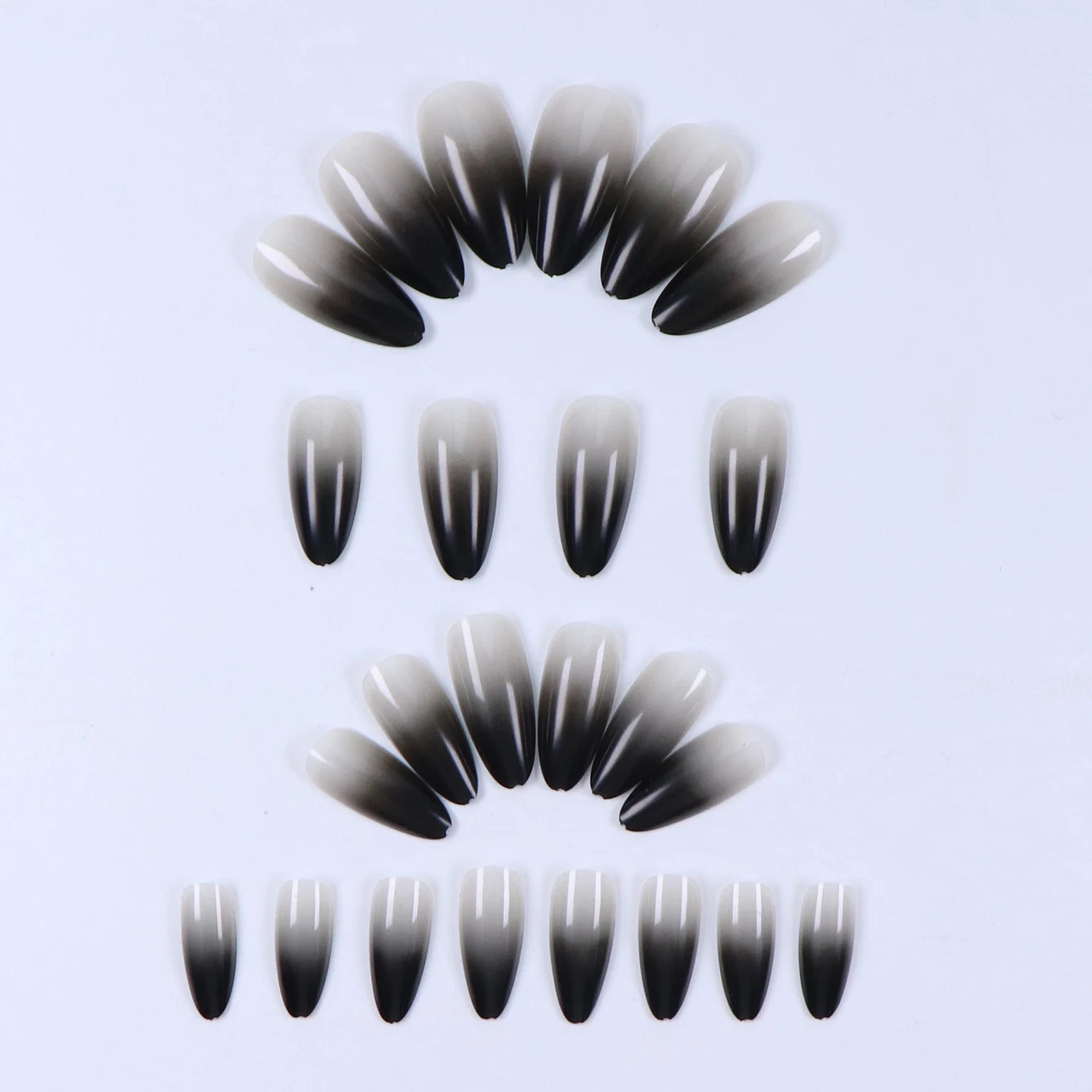 24PCS Almond Press on Nails Medium Fake Nails with Pink Bow Designs Glue on Nails Glossy Acrylic False Nails As Women Girls Fift