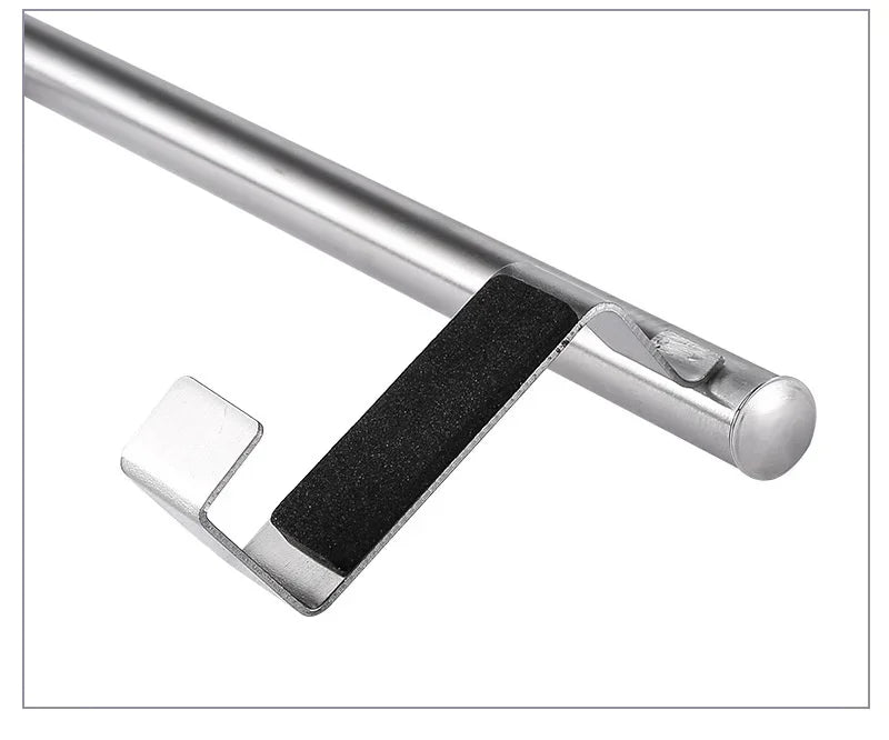 Kitchen Cabinet Door Towel Bar Stainless Steel Door Back Towel Hanging Holder Bathroom Punch-free Towels Hooks Home Organizer