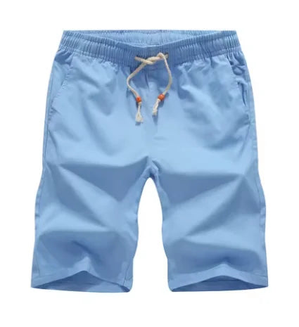 2025 NEW Cotton shorts for men in summer, thin fit, slim fit, casual, sporty, five inch mid length, youth elastic band shorts
