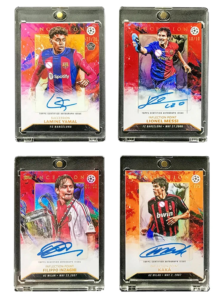 PANINI Inception DIY Cristiano Ronaldo Messi Kaka Yamal Bale Inzaghi homemade Collectible cards Color flash for birthday gifts