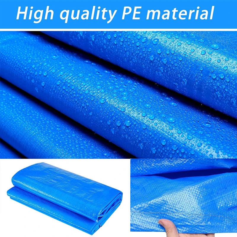 Rectangular Pool Cover Dustproof Square for Garden Outdoor Paddling Family Ten Foot Pools Protector Inflatable Pool Cover