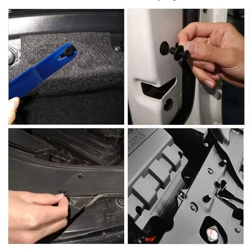 Car Plastic Rivets Fasteners 8mm/6mm Bumper Fender Screws Clips 8mm Hole Auto Push Pin Clip Accessories for Vehicle Repair