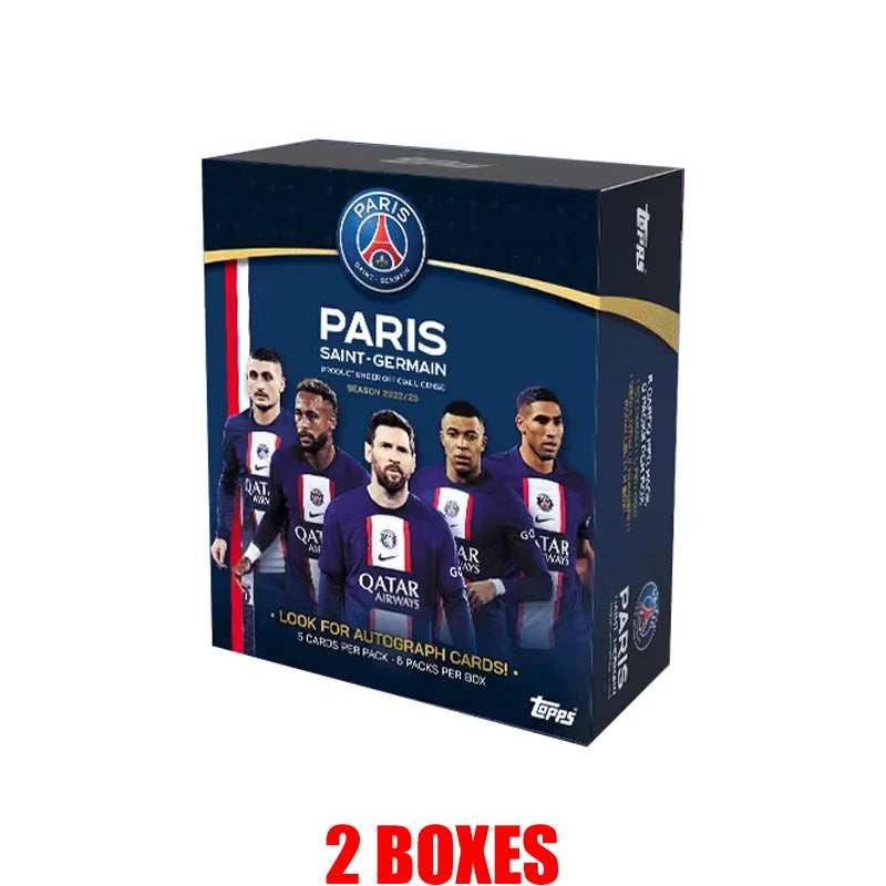 2023-24 Topps Paris Saint Germain PSG Team Set Soccer Card Mystery Box Genuine Trading Cards Game Toys Holiday Birthday Gifts