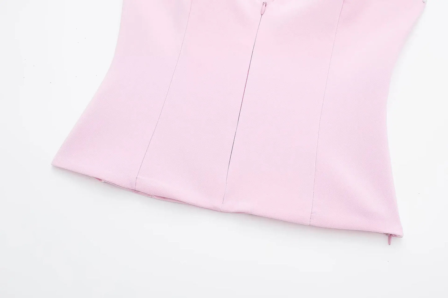 Women Summer 2 Piece Set High Waist Back Pocket Mini Skirts Shorts Sexy V-Neck Sleeveless Backless Suspender Zipper Top