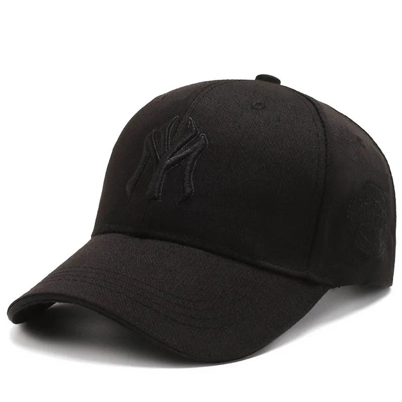 Four Seasons HatsMen Trendy Black Retro brooklyn Letter Embroidery Baseball Cotton Adjustable Casual Hat Hip Hop Sun Hats
