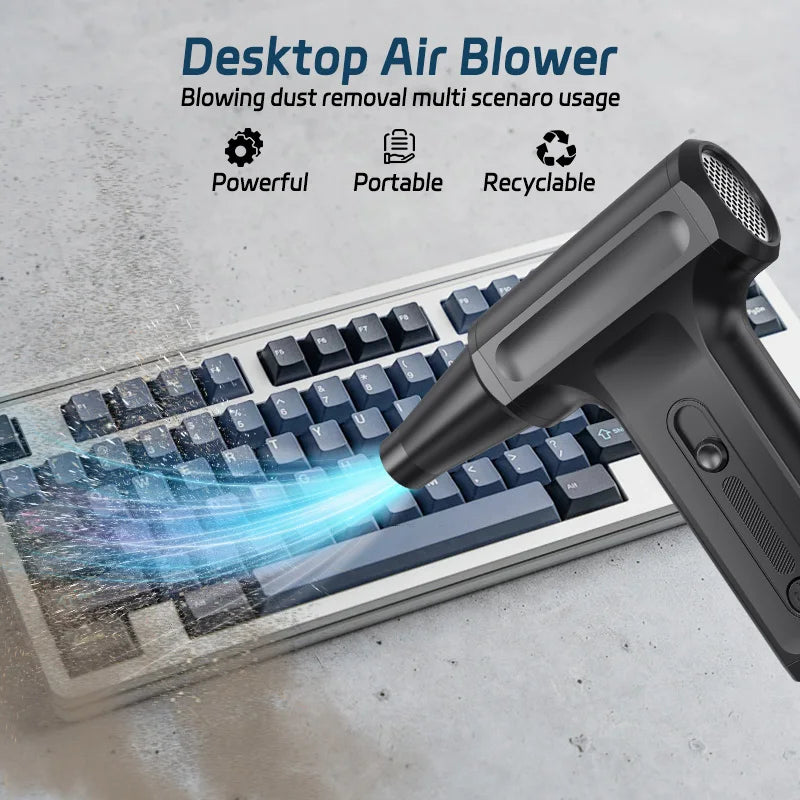 Turbo Fan Jet 300000RPM Turbo Jet soplador aspirador sin escobillas para PC/teclado/hogar/limpieza del coche soplador de aire