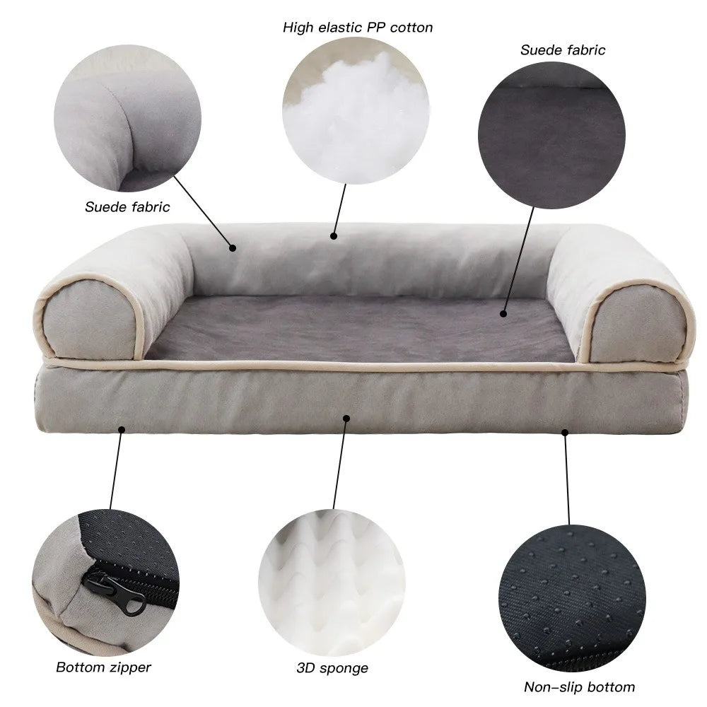 Cat Dog Bed Sofa Warm Cat Nest Pet Bed for Small Medium Dogs Cats Comfortable Plush  Non-slip Puppy Pet Supplies Sofa Bed
