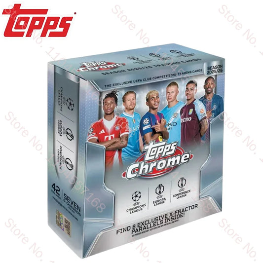 2025-26 Topps Chrome UEFA Club Cards Limited Signature Hanger Box 15 Cards Game Trading Cards Sports Collectibles Hobby Fan Gift