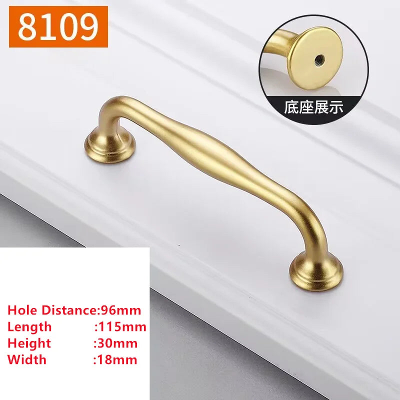 Handles Drawer Cabinet Furniture Kitchen Handles for Cabinet Knob Door Drawer Furniture Kitchen Knob Golden Simplicity Hardware