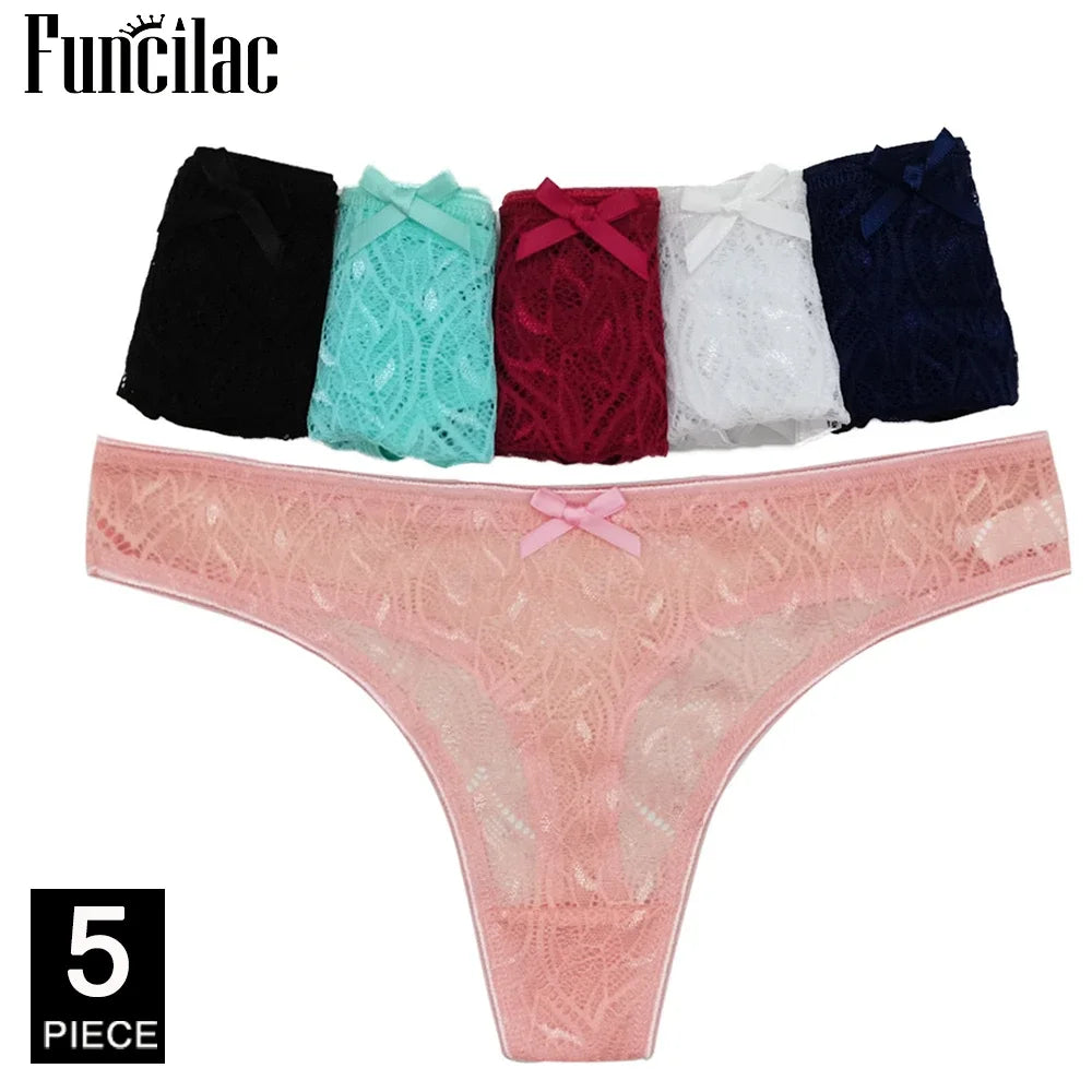 Women Thongs and G Strings Sexy Cotton Panties Ladies Underwear Tanga Mujer String Femme Lingerie 5 pcs/lot