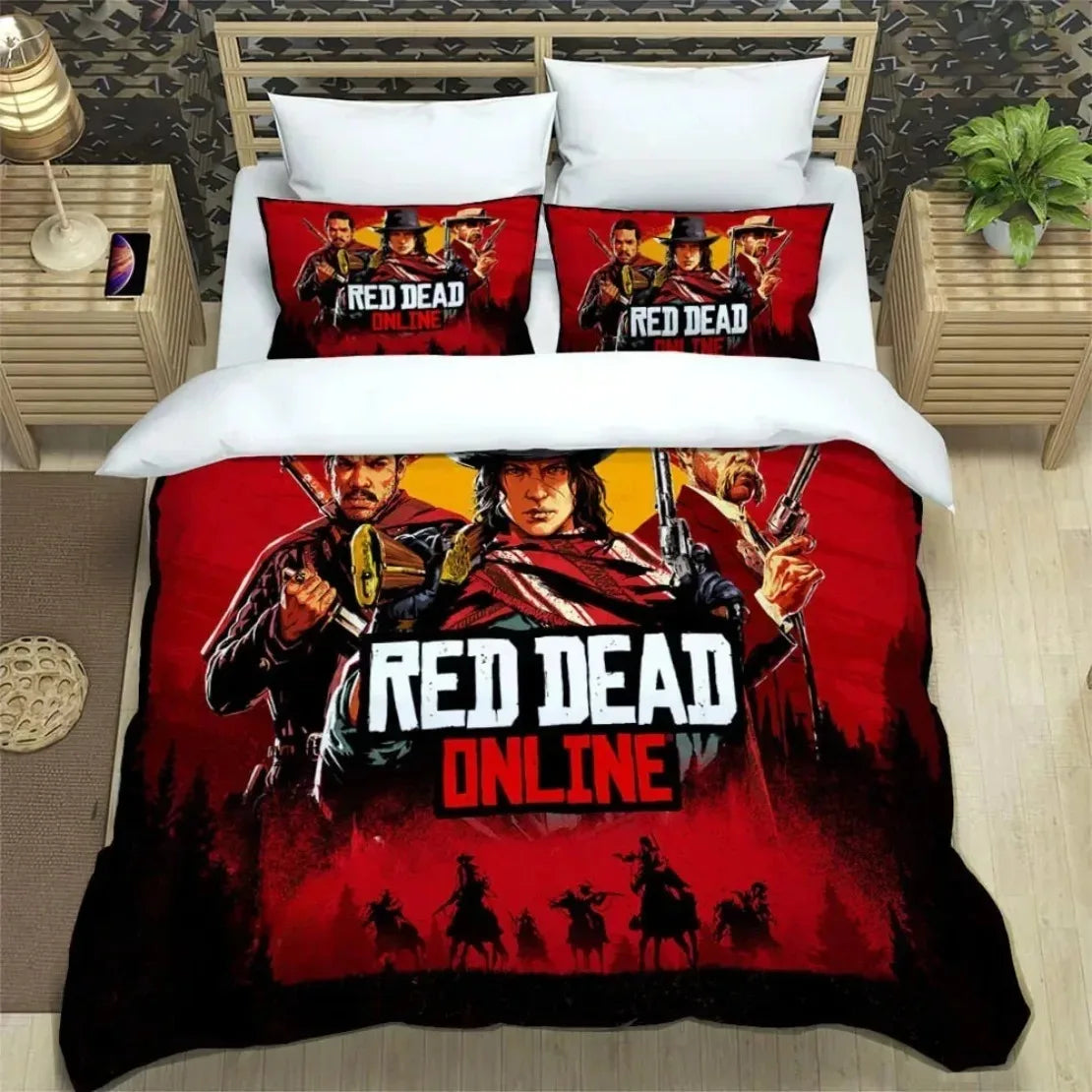 Red Dead Redemption 2 Bedding Sets exquisite supplies set print duvet cover bed comforter set bedding set luxury birthday gift