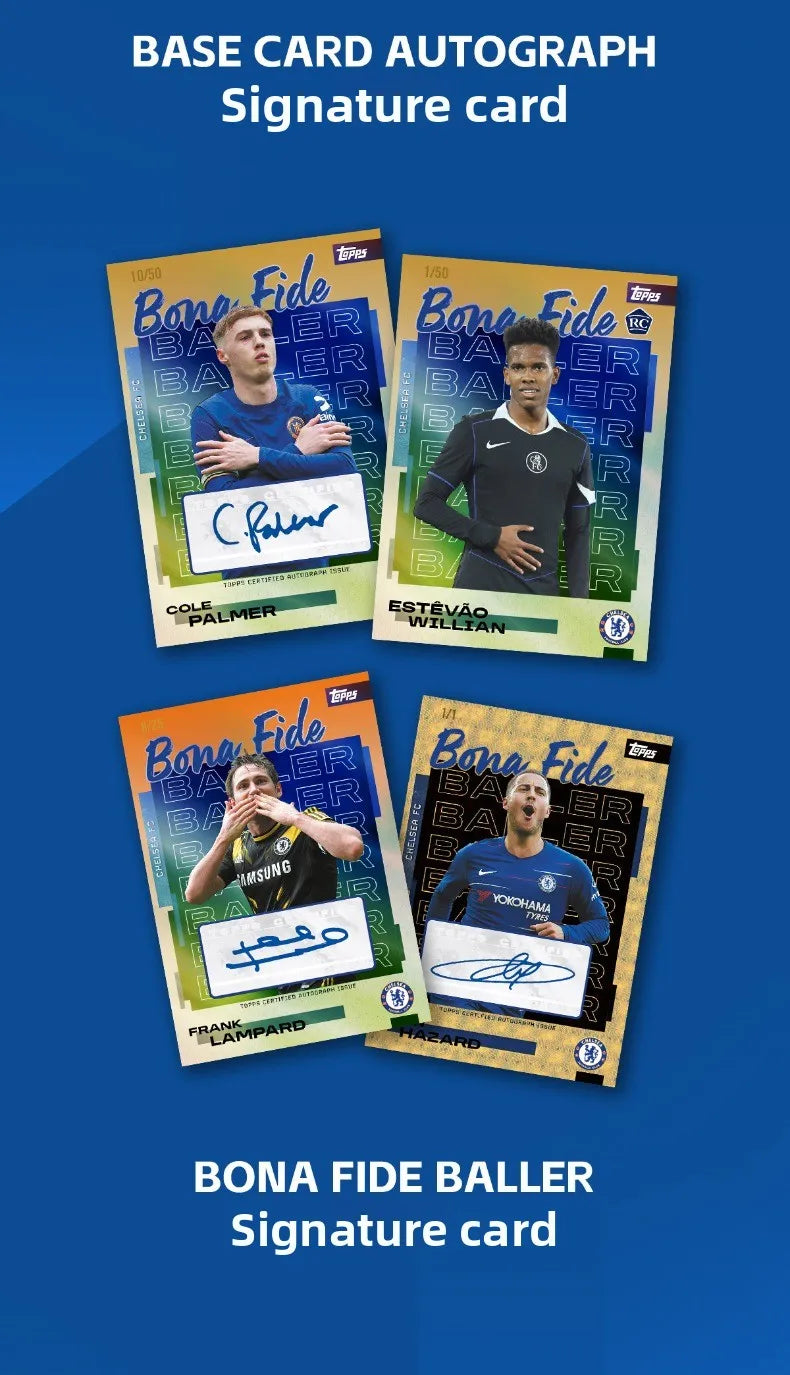 2025/26 Topps Genuine Soccer Trading Cards Man Utd PSG Juventus Chelsea Bayern Man City Barca Rare Auto Parallel Collectibles