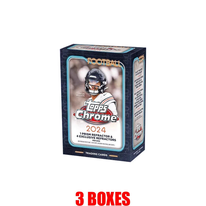 2024 Topps Chrome Football NFL Card Mystery Value Box Genuine Trading Cards Game Toys Holiday Birthday Gifts for Boys Girls