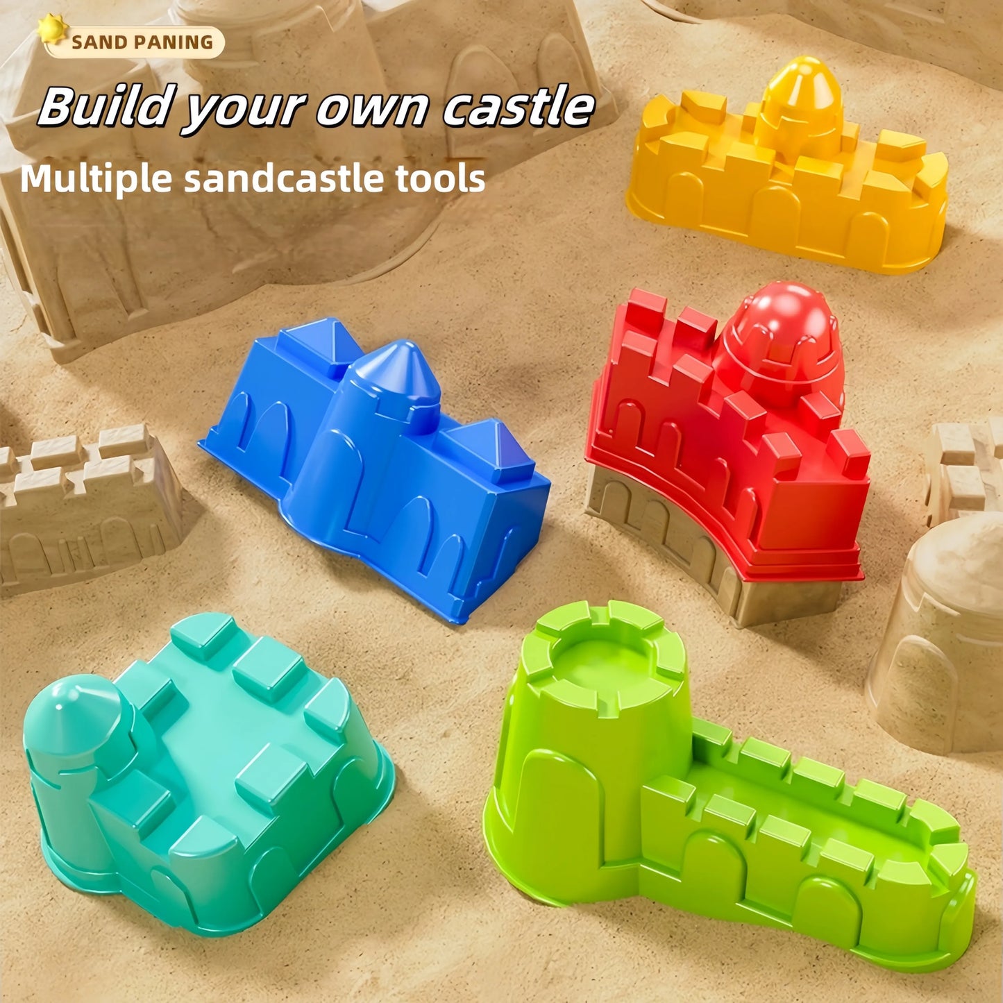 Children's beach toy set for boys and girls to play with sand, snow, water, outdoor gardening, digging soil, digging beach bucke