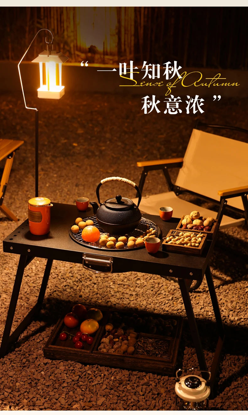 Black Modern Outdoor Table Bistro Firepit Garden Lounge Outdoor Table Portable Lawn Salon De Jardin Exterieure Patio Furniture