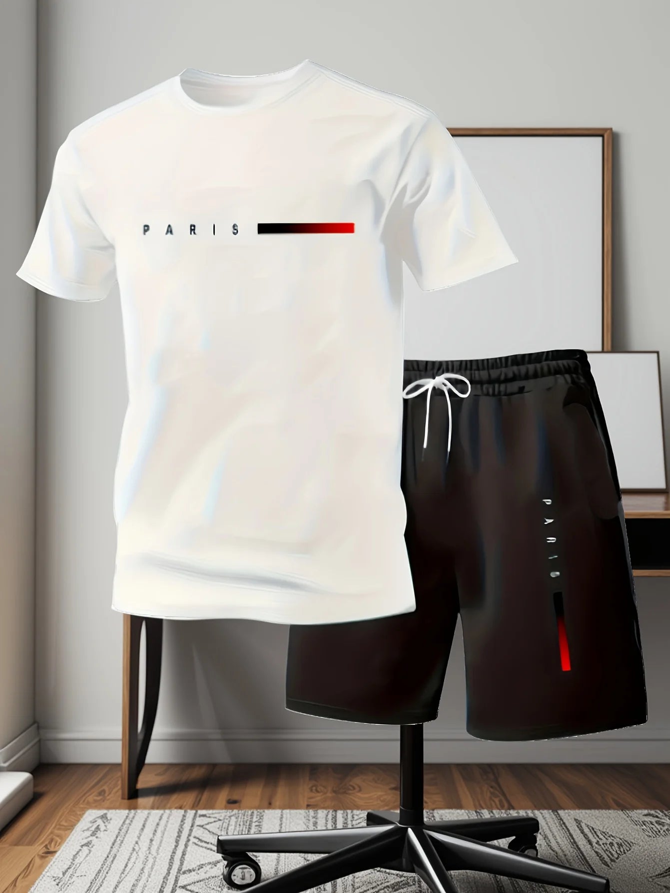 Summer Quick Drying Men's Sets Fashion tracksuits Casual Breathable Short Sleeve 2D Printed Sports T-shirt+Shorts Basketball Set