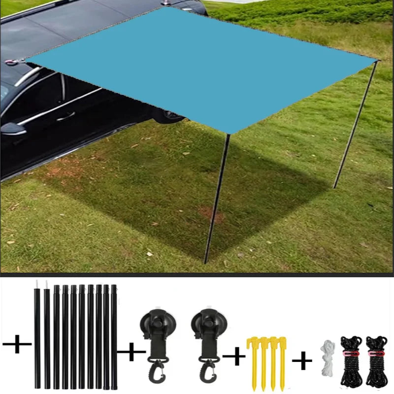 Large Car Side Sun Shade Awning for Outdoor Camping