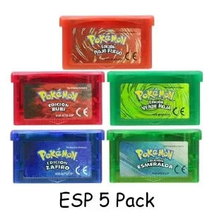 USA/EUR/ESP/ITA/NOE/FRA Pokemon Series Video Game Cartridge Pokemon Emerald FireRed LeafGreen Ruby Sapphire for GBA