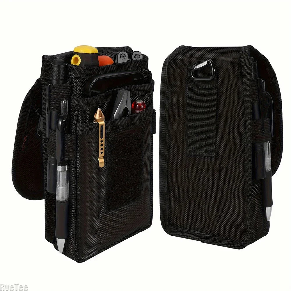 Tactical EDC Pouch Belt Holster - Multitool Organizer for Electricians Compact Tool Sleeve Tool Pouch Fits Phone Knife & Gear