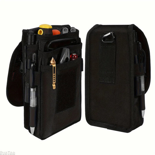 Tactical EDC Pouch Belt Holster - Multitool Organizer for Electricians Compact Tool Sleeve Tool Pouch Fits Phone Knife & Gear