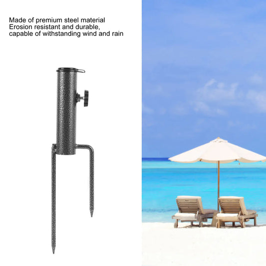 Yard Umbrella Anchor Beach Umbrella Metal Ground Holder Adjustable Heavy Duty Round Beach Umbrella Iron Holder for Garden