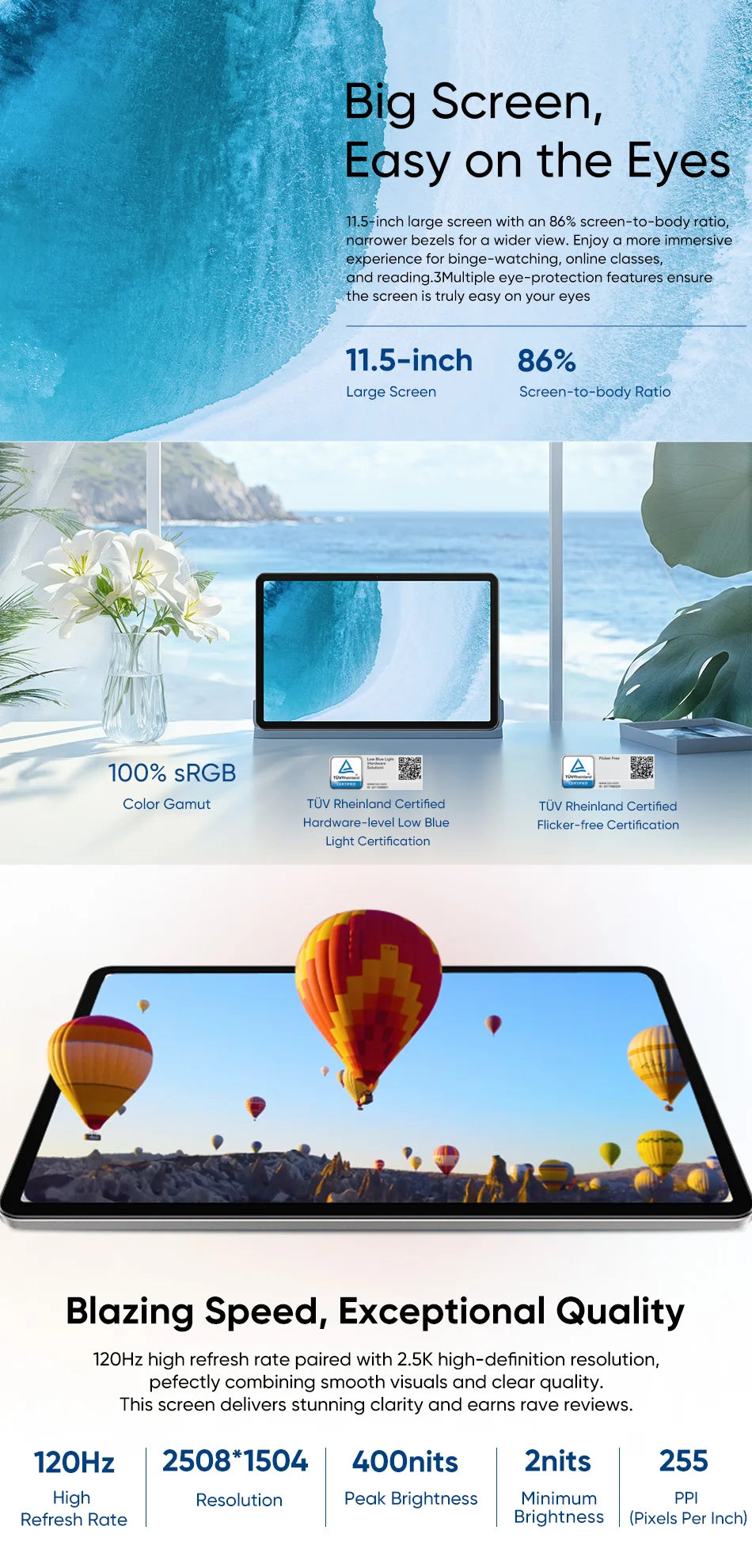 Global Version HONOR Pad X9a 11.5" 120Hz 2.5K Fullview Display Snapdragon 685 Slim Metal Body Tablet WiFi/LTE  Android15 8300mAh