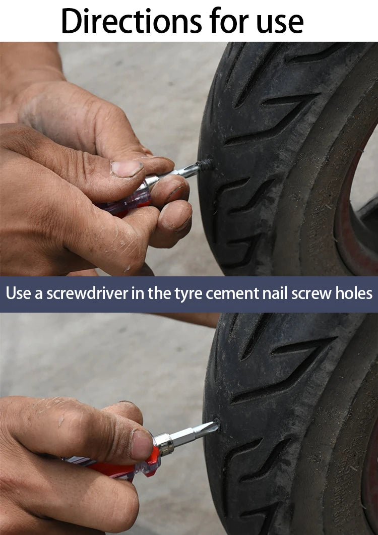 Car Motorcycle Vacuum Tyre Repair Nails 10-60pcs Truck Scooter Bike Tire Puncture Repair Tools Rubber Metal Nails Accessories