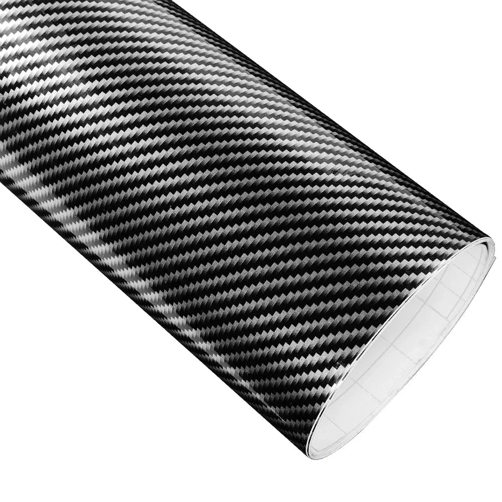 Car Film Covering 2D 3D 4D 5D 6D Glossy Carbon Fiber Wrapping Vinyl Film Auto Motorcycle Waterproof PVC Foil Car Accessories