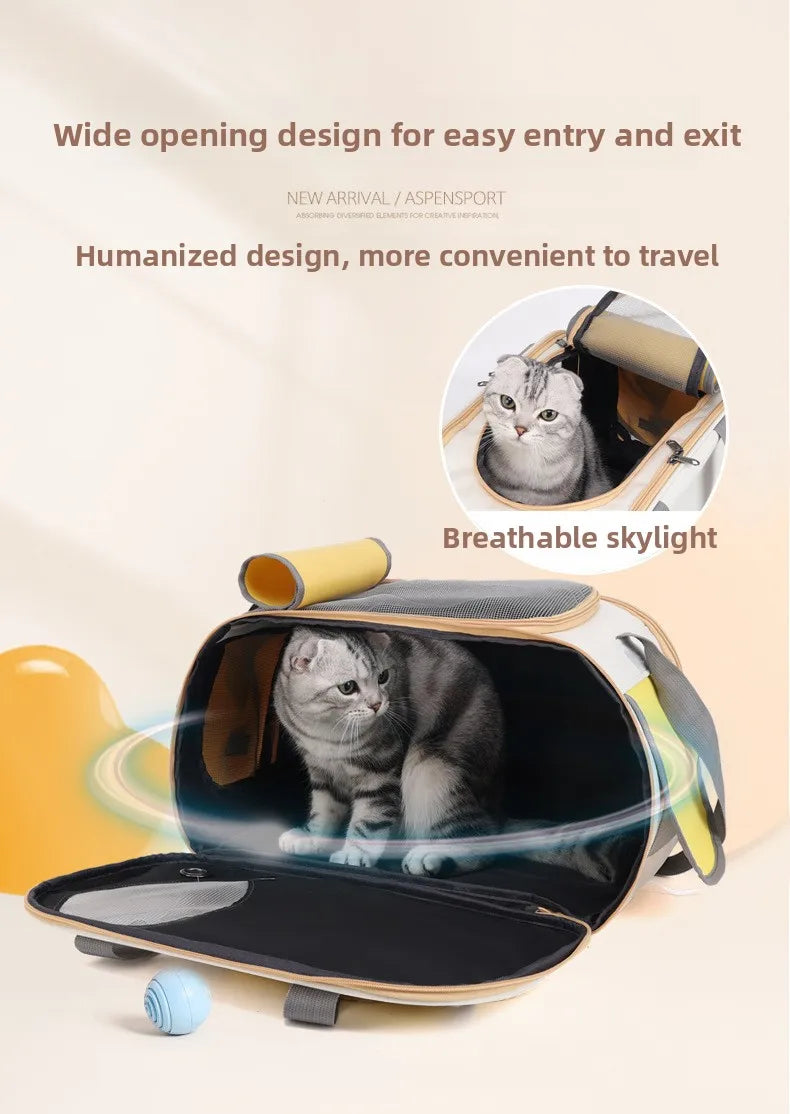1Pcs Portable Pet Carrier Cat Bag For Cats And Dogs Ideal For Travel And Outdoor Activities Suitable For Cats And Small Dogs