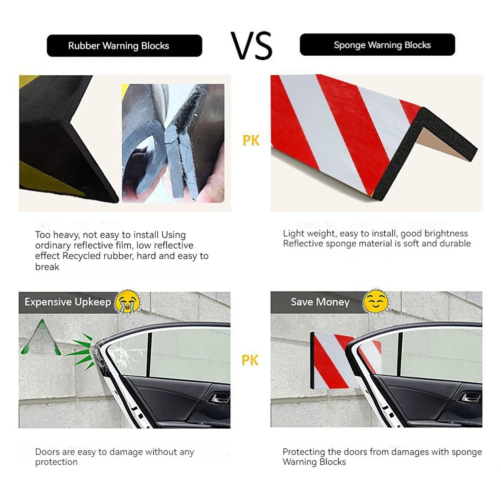 Car Door Edge Protector Foam Bumper Guard Anti-Scratch Adhesive Garage Wall Corner Protector Parking Safety Warning Accessories
