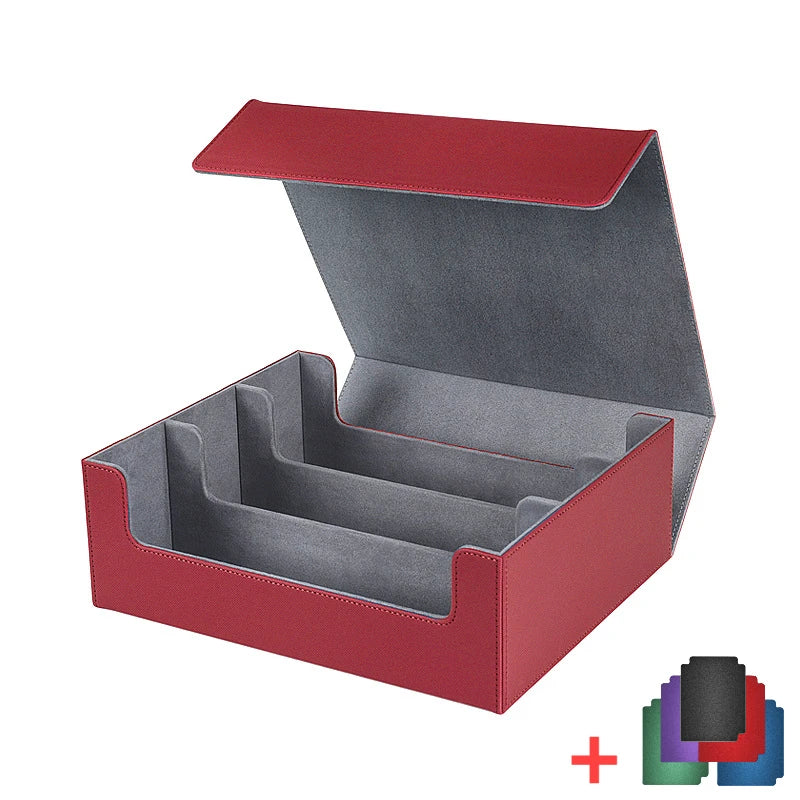 Storage Box For 1800+ Trading Cards PU Leather Commander Card Deck Case Magnetic Closure Card Holder Fits for Magic Game Cards