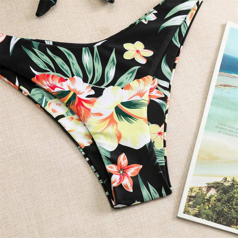 Bikini Swimsuit Women Swimwear 2026 New Solid Push Up Bikinis Set High Waist Thong Bathing Suit Two Pieces Swimming Suits Female