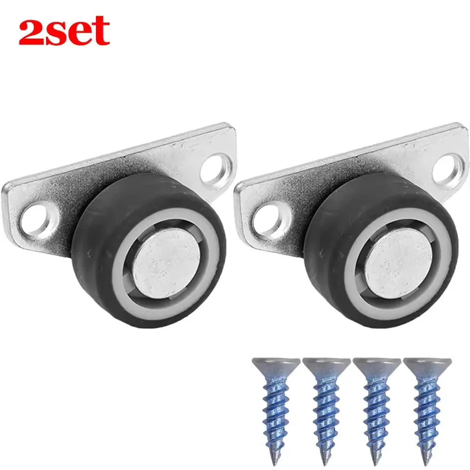 8/1PCS Mini Side Mount Caster Wheels Silent Rubber Furniture Casters Directional Cartwheels For Trolley Drawer Kitchen Cabinets