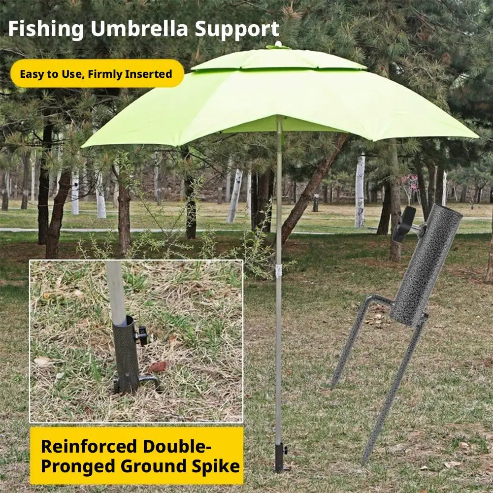 Black Diamond Sun Umbrella Inserted Beach Fishing Gear Yard Umbrella Base Two Feet Nailed for Sitting
