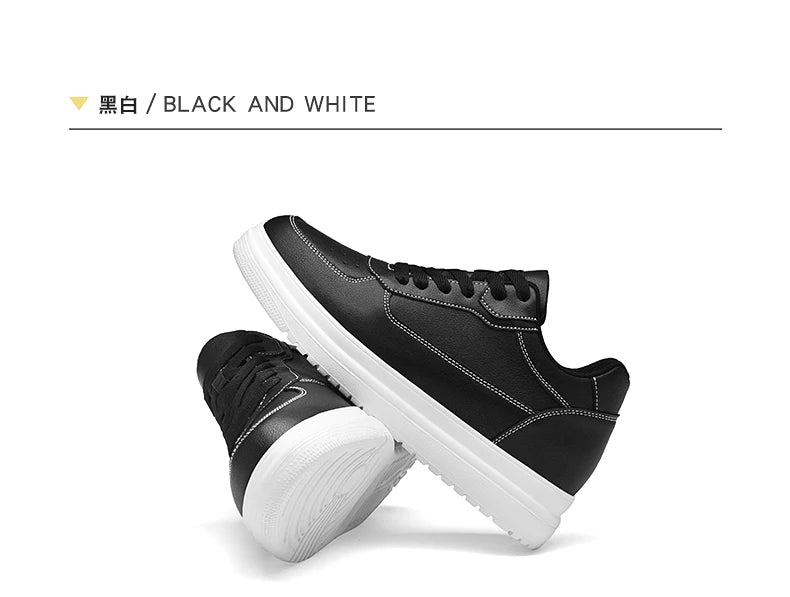 New Invisible Height-increasing Shoes for Men, 6CM-8CM-10CM Sports Shoes,White Leather Sports Shoes for Men,Enlarged Sizes 36-46