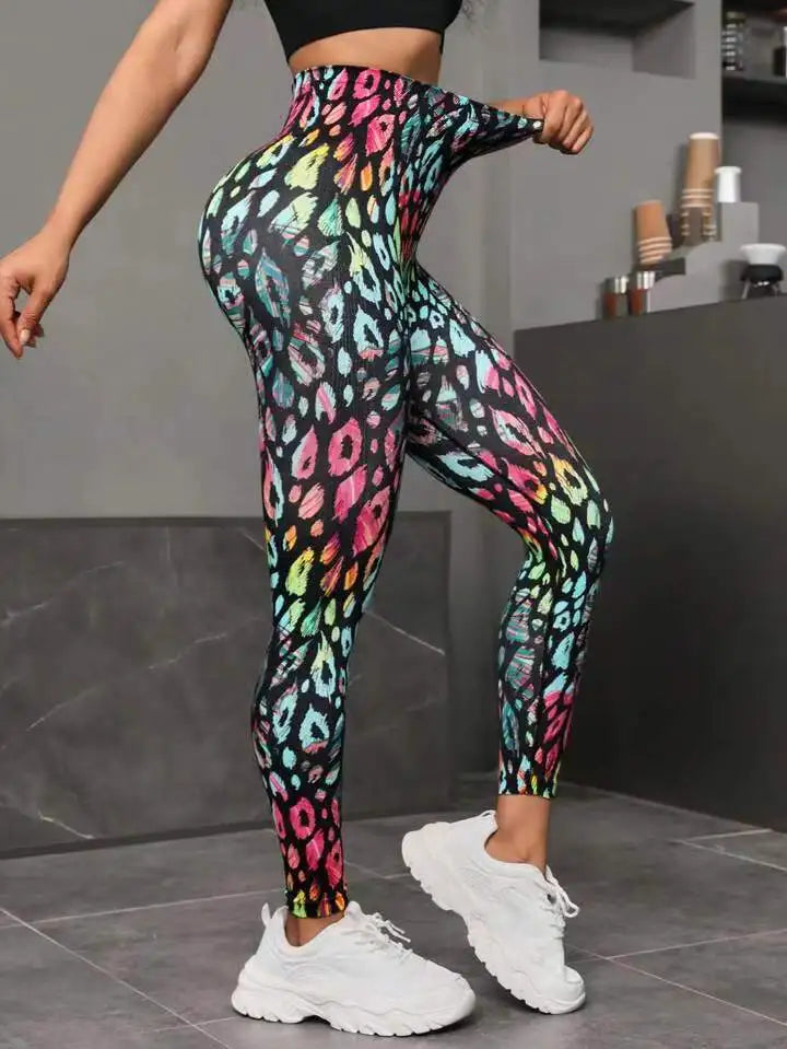New 3D Print Tie Dye Sports Pants Women Seamless  Leggings High Waist Fitness Push Up Leggings Gym Clothing Workout Tights