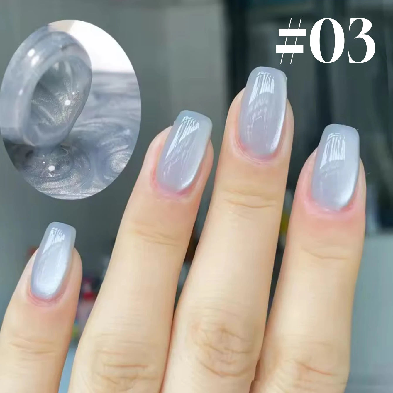 12ML 1-21pcs Toe Selling Whitening Glass Bead Cat Eye Gel Nail Polish Black Nails Nail Art Grey Cat Eye Nail Polish Cute Nails