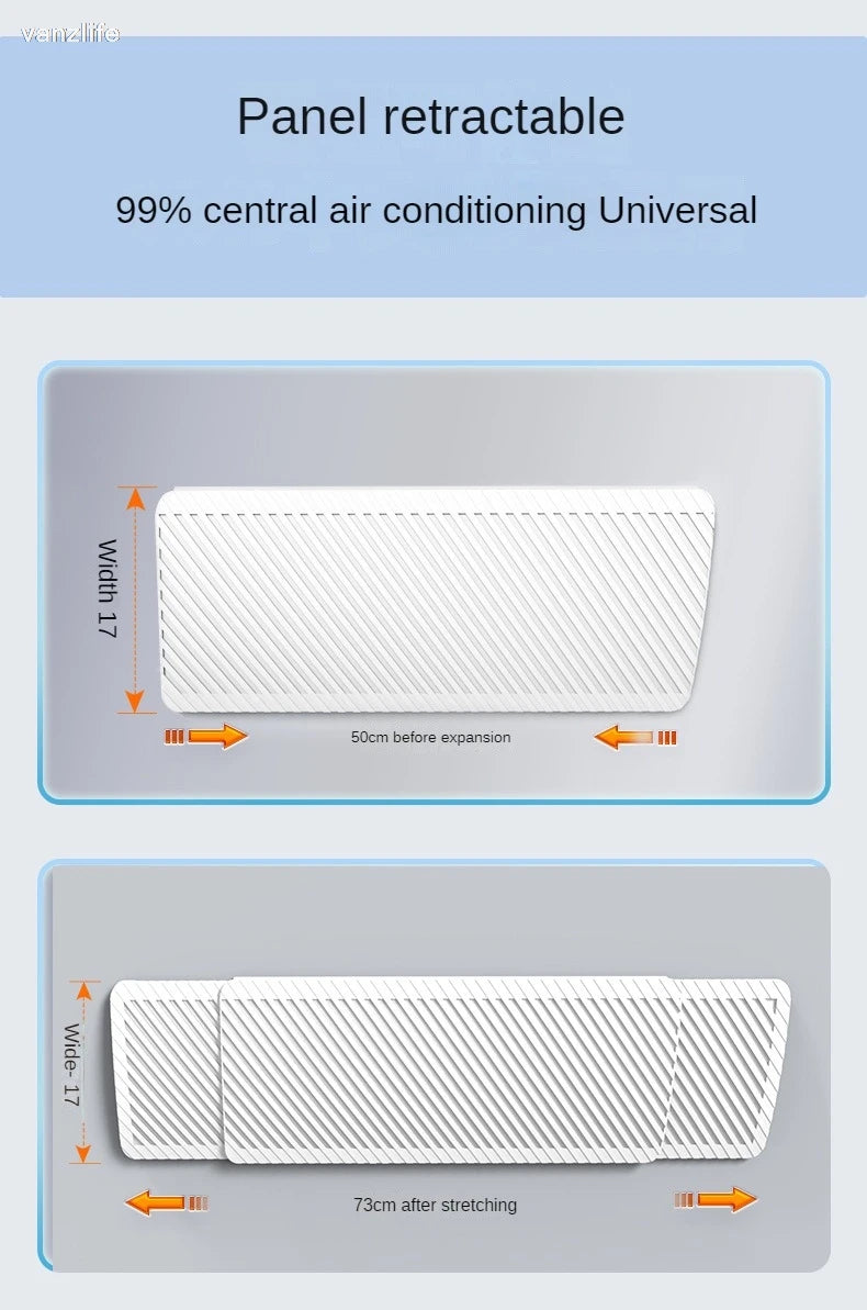 Central Air Conditioner Windshield Air Guider Ceiling Suspended AC Outlet Baffle Deflector Anti-Direct Blow Cassette Universal