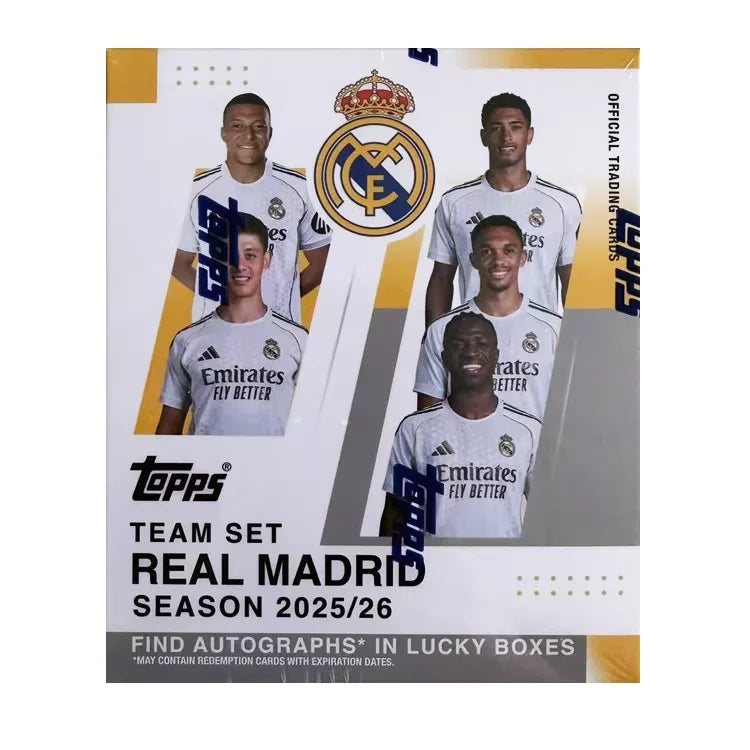 Genuine 2025/26 TOPPS Team Set Arsenal Real Madrid Soccer Card Mystery Box Anime Trading Cards Holiday Gifts Toys for Kids Card