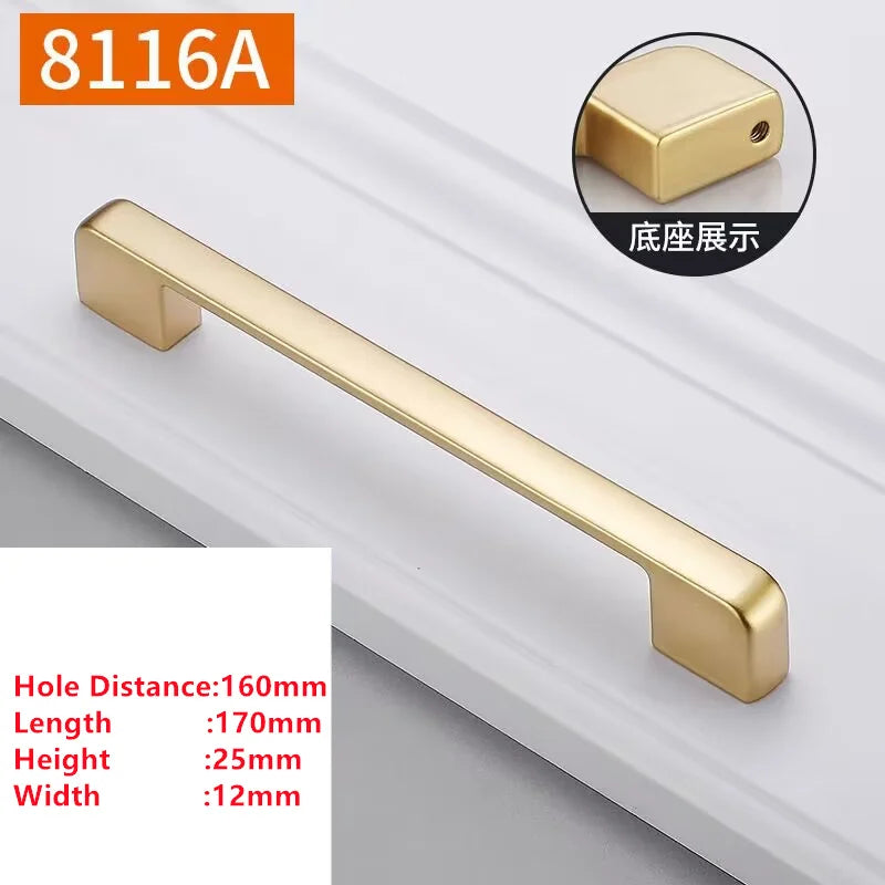 Handles Drawer Cabinet Furniture Kitchen Handles for Cabinet Knob Door Drawer Furniture Kitchen Knob Golden Simplicity Hardware