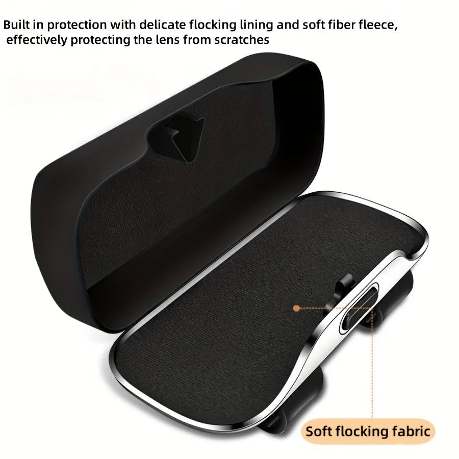 Lcars Car Sun Visor Glasses Case, Universal Glasses Holder Storage Box for Driver and Passenger in Car, Sun Visor Accessories