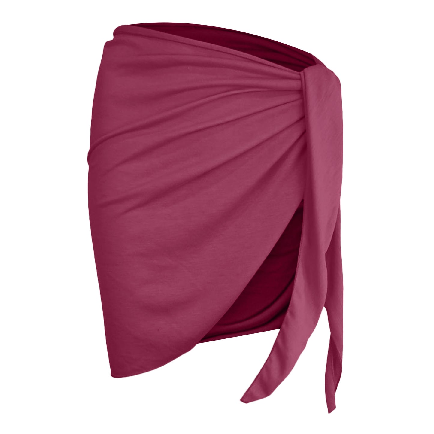 Women Cover Up Skirt Solid Color Swimsuit Female Side Knot Cover-Ups Summer Beach Dress Swimwear Bikini Cover Up пляжная одежда