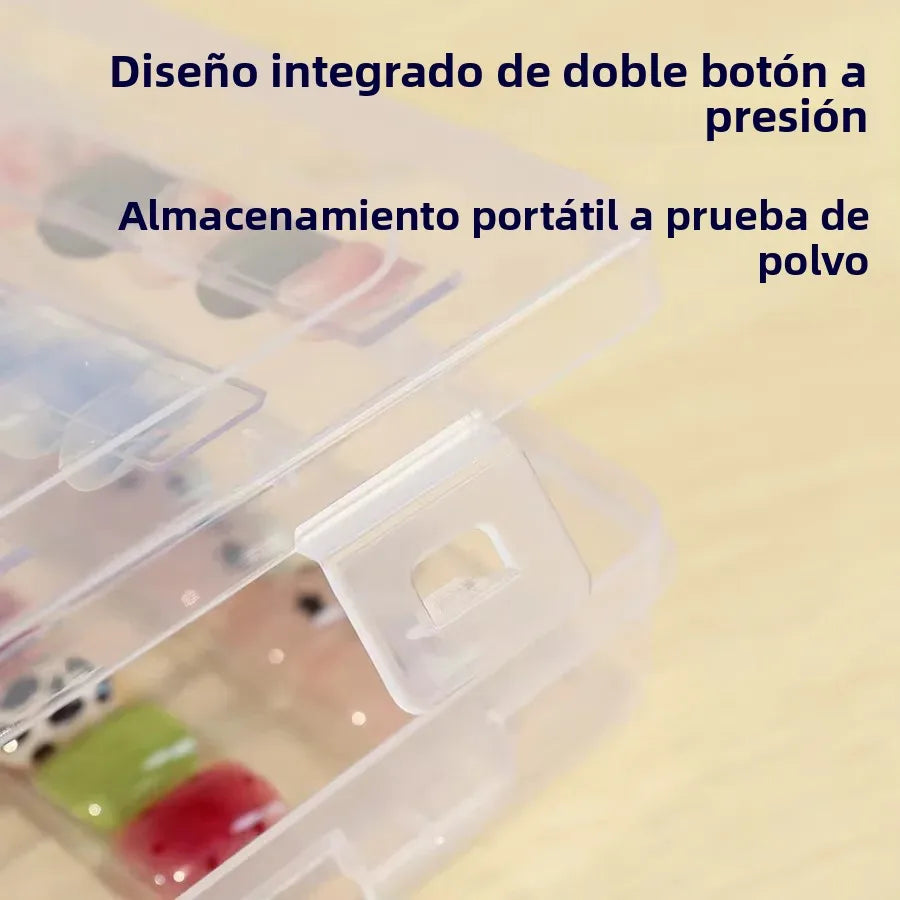 Empty Press on Nails Storage Box False Nail Packaging Set with Double-sided Adhesive Tape And 10 Acrylic Nail Display Sticks