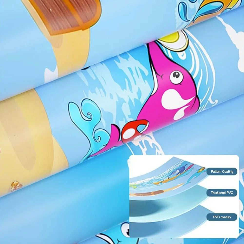 Inflatable Swimming Pool Indoor Outdoor PVC Swimming Pool Cartoon Thickening Swimming Pool for Toddler Kids Pool