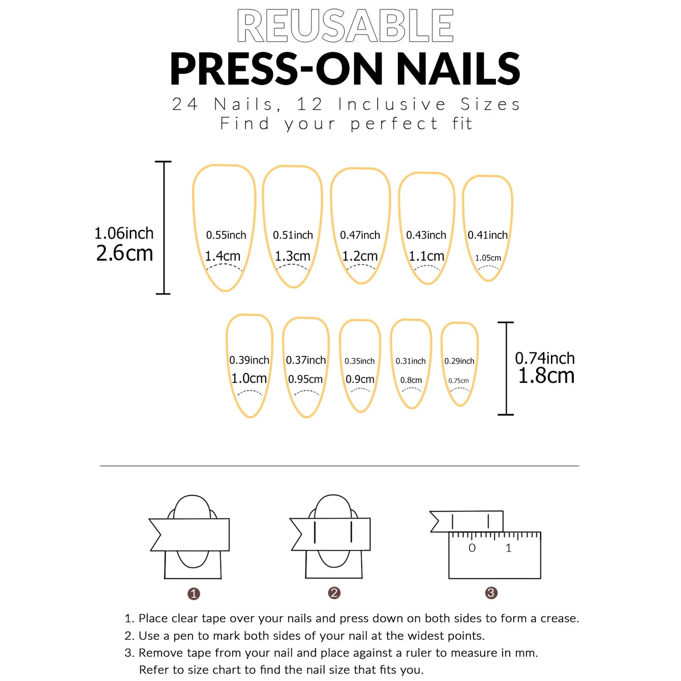 24PCS Almond Press on Nails Medium Fake Nails with Pink Bow Designs Glue on Nails Glossy Acrylic False Nails As Women Girls Fift