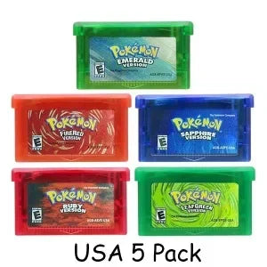 USA/EUR/ESP/ITA/NOE/FRA Pokemon Series Video Game Cartridge Pokemon Emerald FireRed LeafGreen Ruby Sapphire for GBA