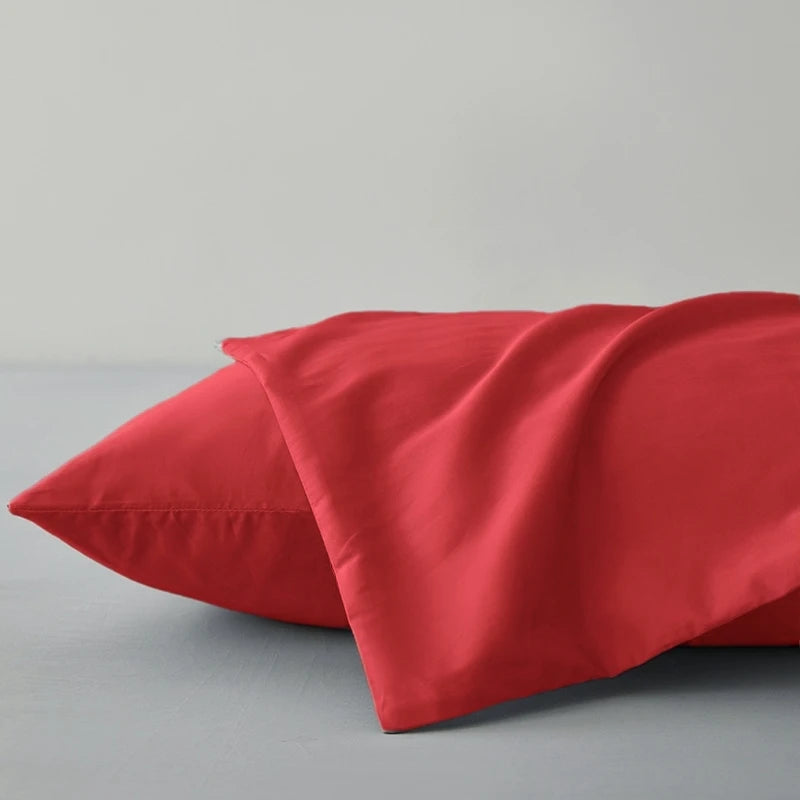 kuup 2pcs Pure Color Polyester Pillowcases Comfortable Breathable Simple European Style Pillowcases Bedding Accessories